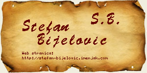 Stefan Bijelović vizit kartica